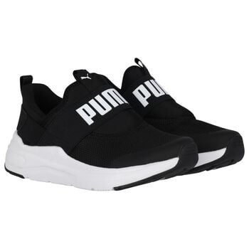 حذاء رياضي أسود ناعم سلكي من سليب تيك 2