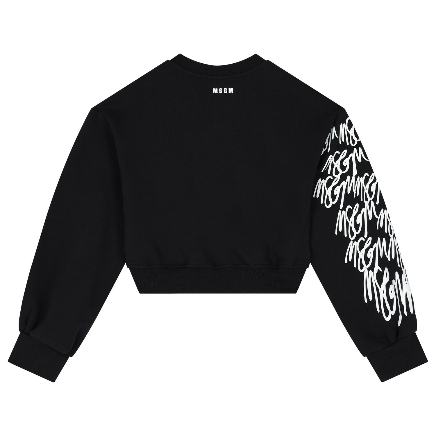 Girls Black Logo Sweatshirt, 2, hi-res
