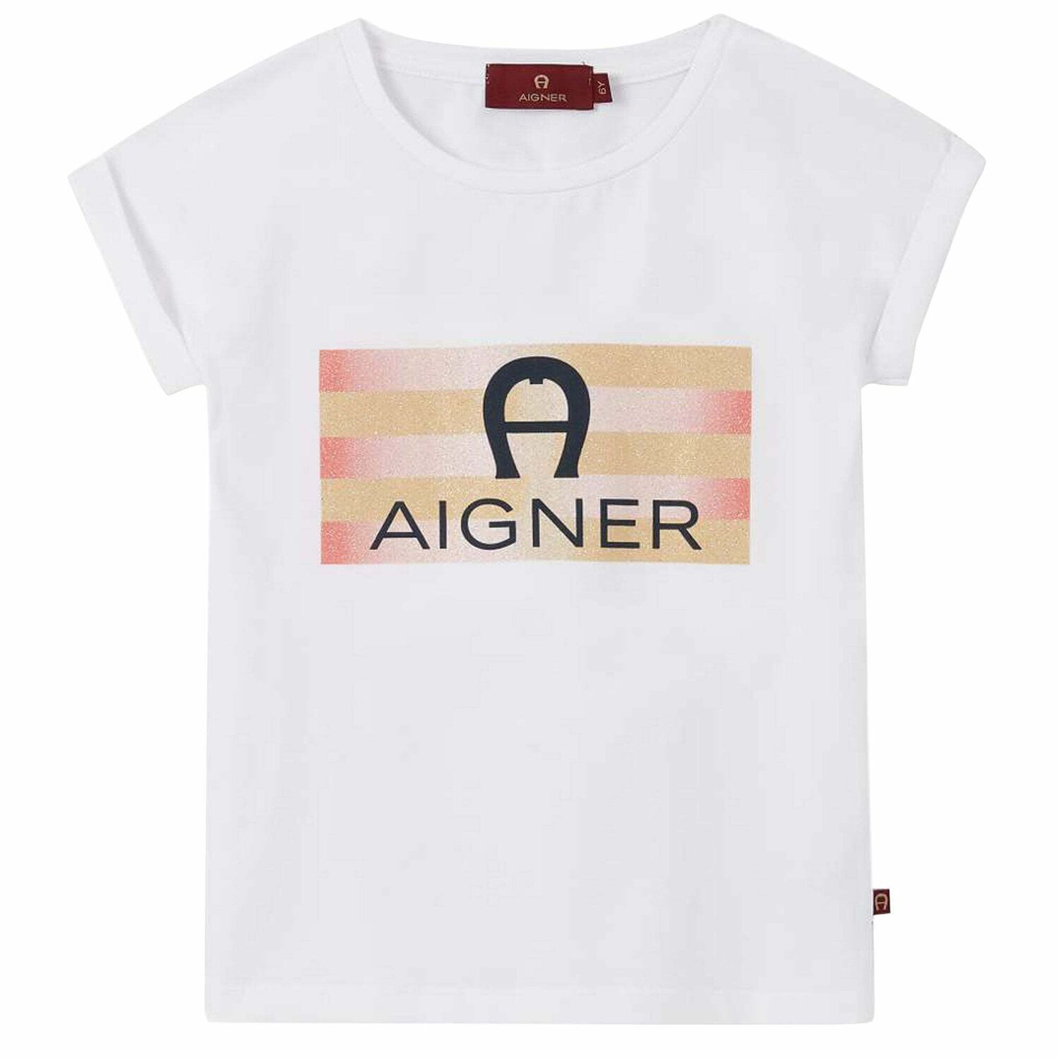 تيشيرت بالشعار باللون الابيض للبنات, 1, hi-res image number null