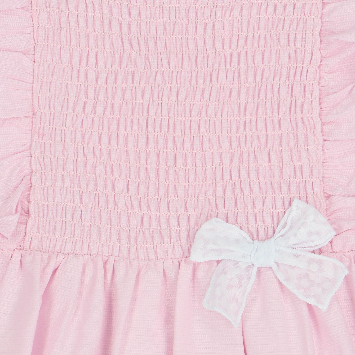 Younger Girls Pink Ruffled Dress, 1, hi-res