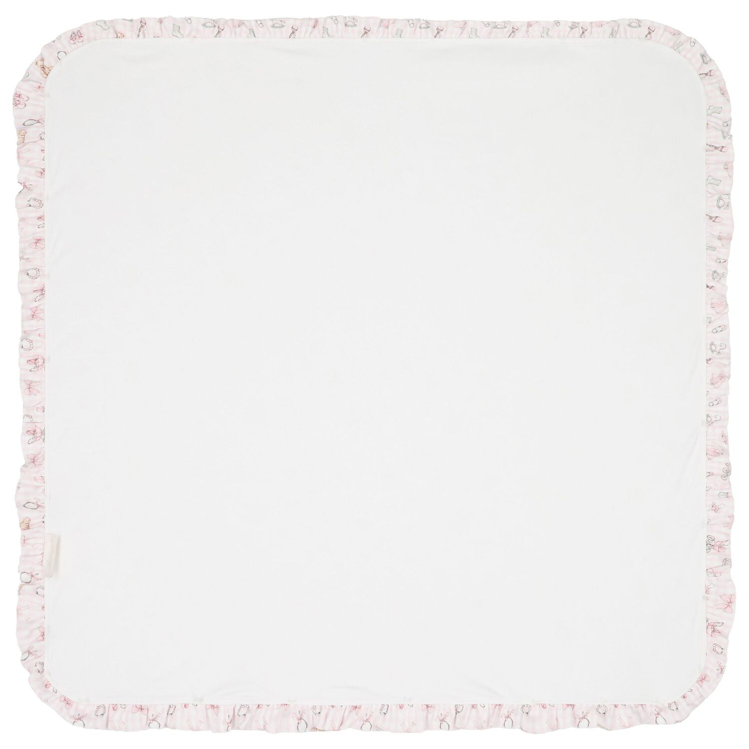 Pink Nursery Print Baby Blanket, 1, hi-res