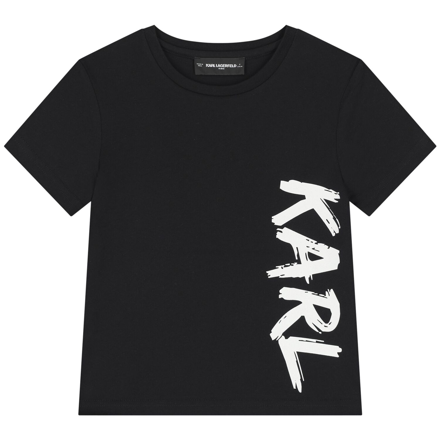 Boys Black Logo T-Shirt, 1, hi-res