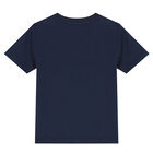 Younger Boys Navy Logo T-Shirt, 1, hi-res