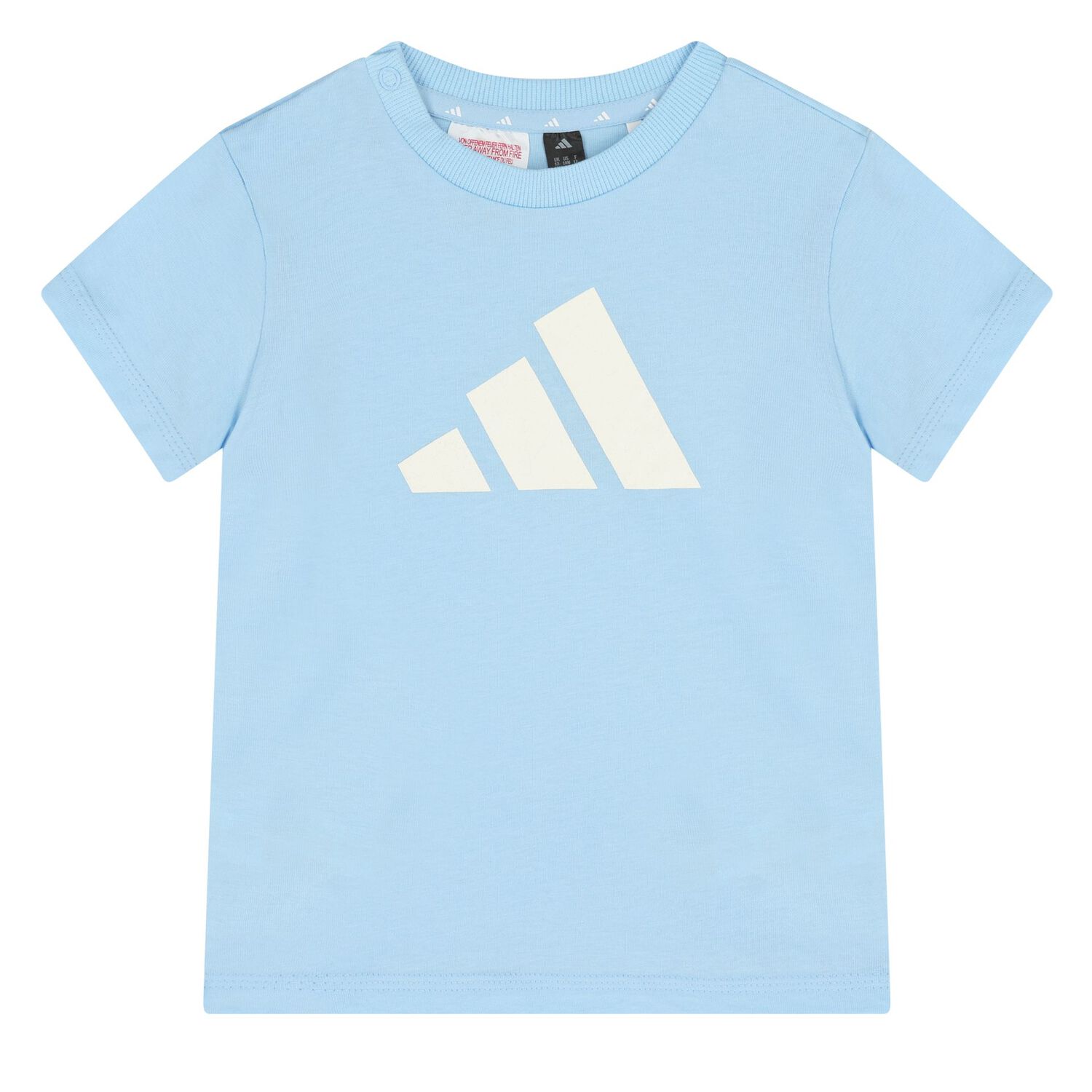 طقم شورت اولاد بالشعار باللون الازرق , 1, hi-res