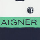 تيشيرت بالشعار باللون الابيض والكحلي للاولاد, 1, hi-res