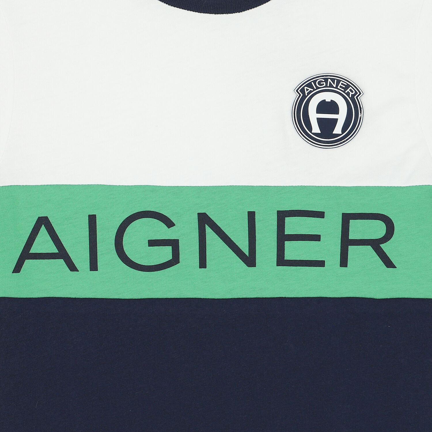 تيشيرت بالشعار باللون الابيض والكحلي للاولاد, 1, hi-res