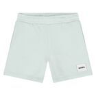 Younger Boys Green Logo Shorts, 4, hi-res
