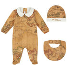 Beige & Ivory Geo Map Babygrow Set, 4, hi-res