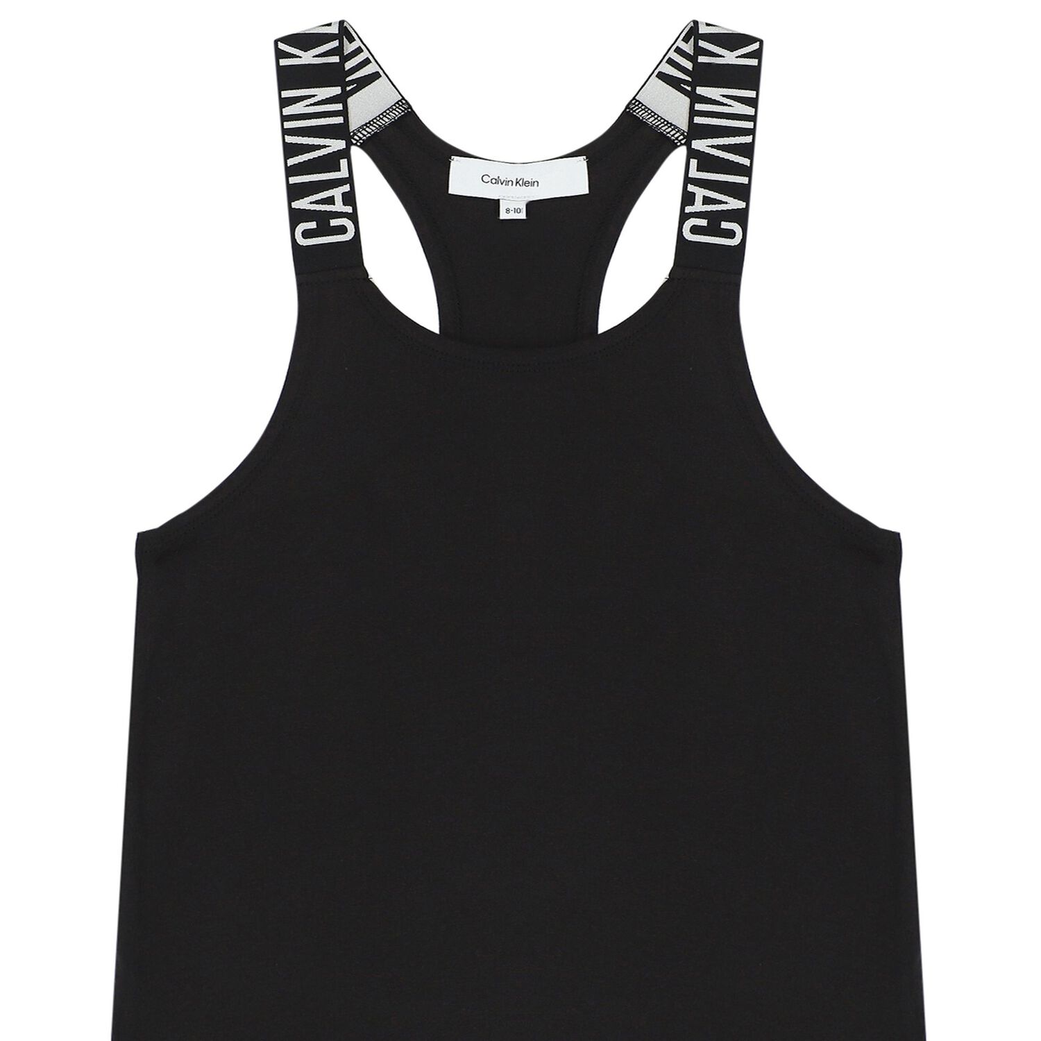 فستان بنات للشاطي بالشعار باللون الأسود, 1, hi-res image number null