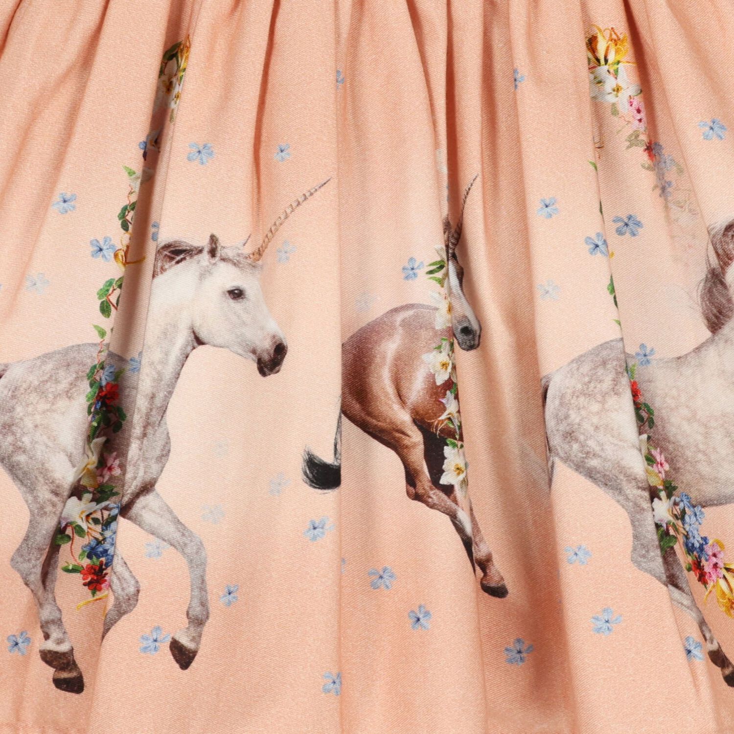 Girls Pink Unicorn Long Sleeve Dress , 2, hi-res