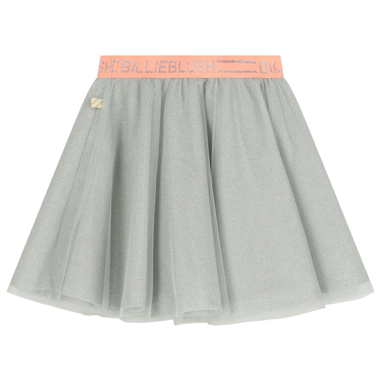 Girls Grey & Pink Logo Skirt, 1, hi-res