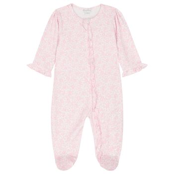 Baby Girls Pink Floral Babygrow