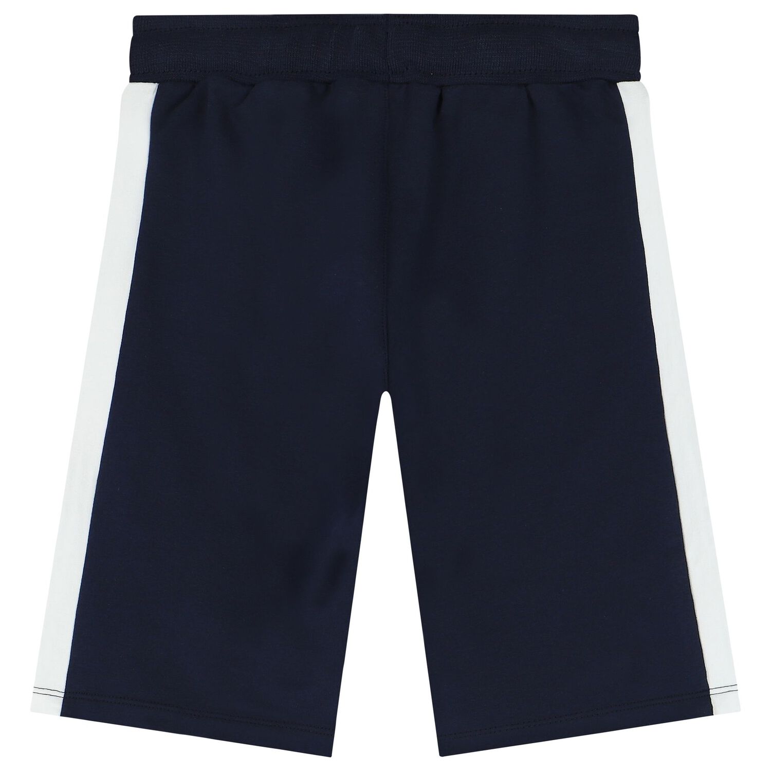 Boys Navy Blue & White Logo Shorts, 3, hi-res image number null