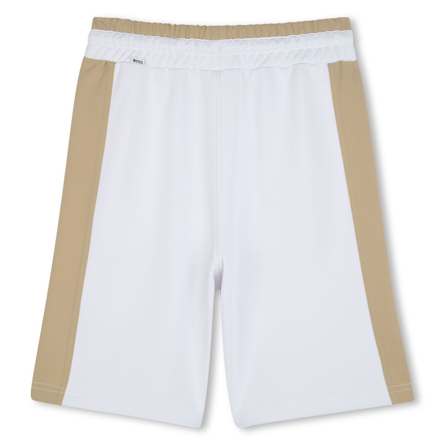 شورت أولاد بالشعار باللون الأبيض, 1, hi-res