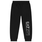 Boys Black Logo Joggers, 1, hi-res