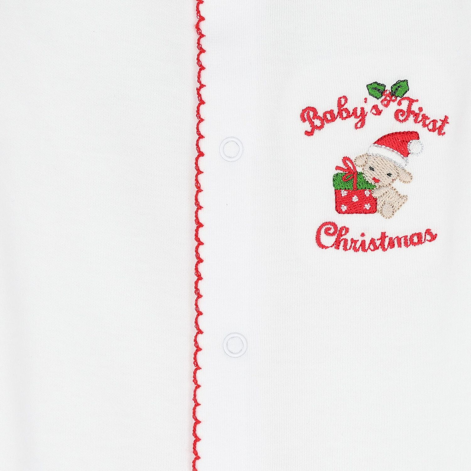 White Christmas Babygrow, 1, hi-res