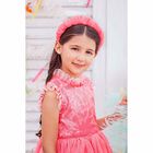 Girls Pink Tiered Chiffon Dress, 1, hi-res