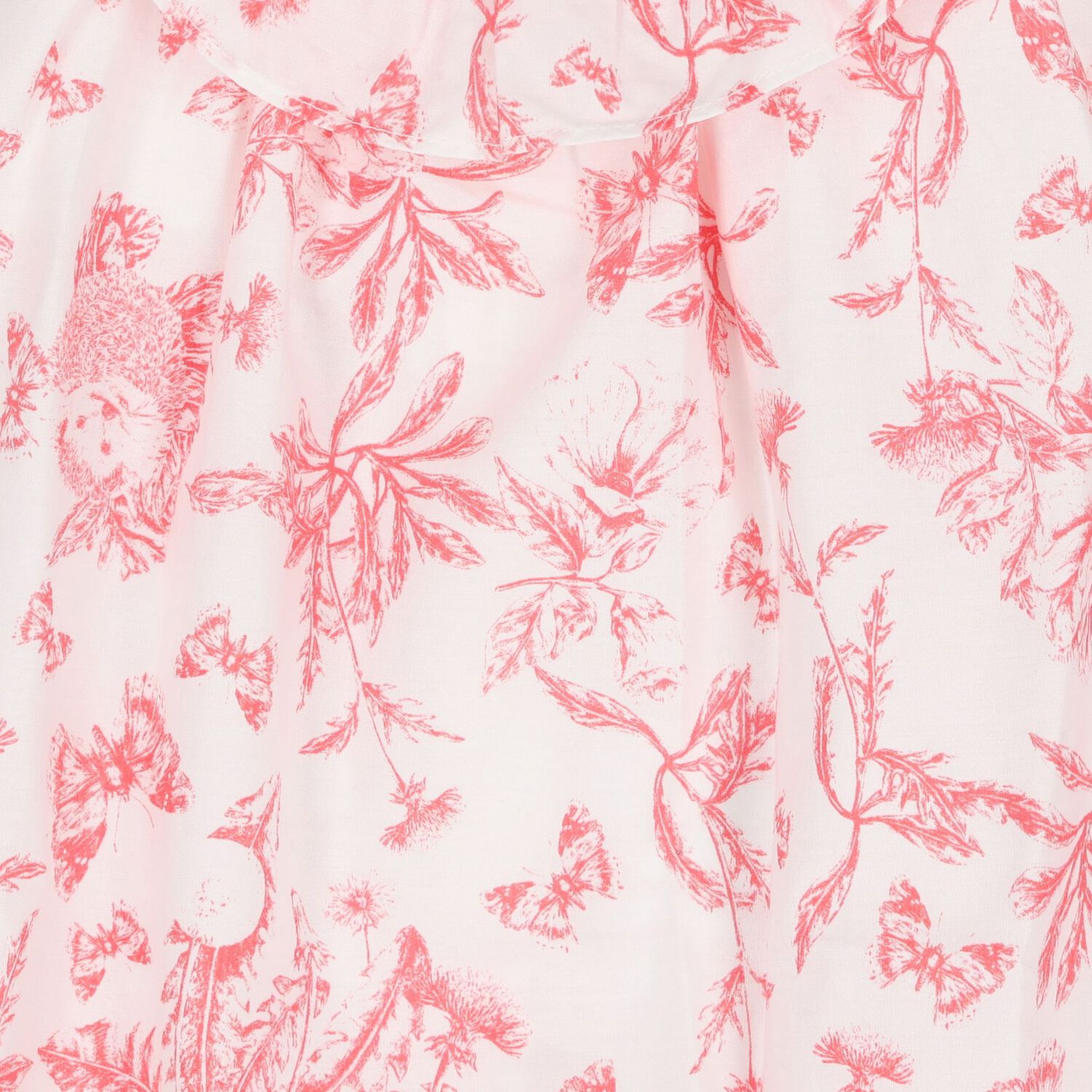 Baby Girls White & Red Floral Romper, 1, hi-res