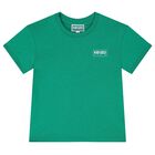 Boys Green Logo T-Shirt, 1, hi-res