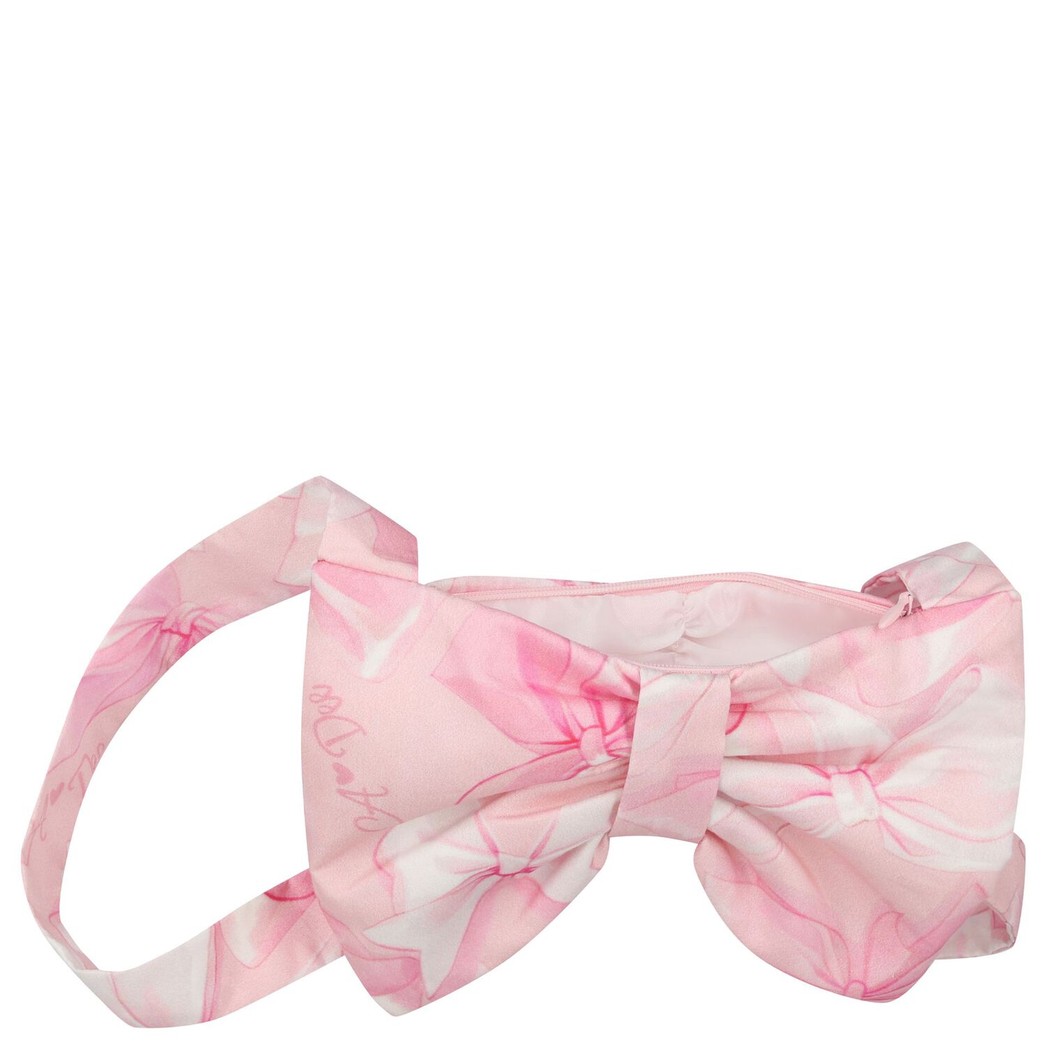 Girls Pink Bow Handbag, 1, hi-res