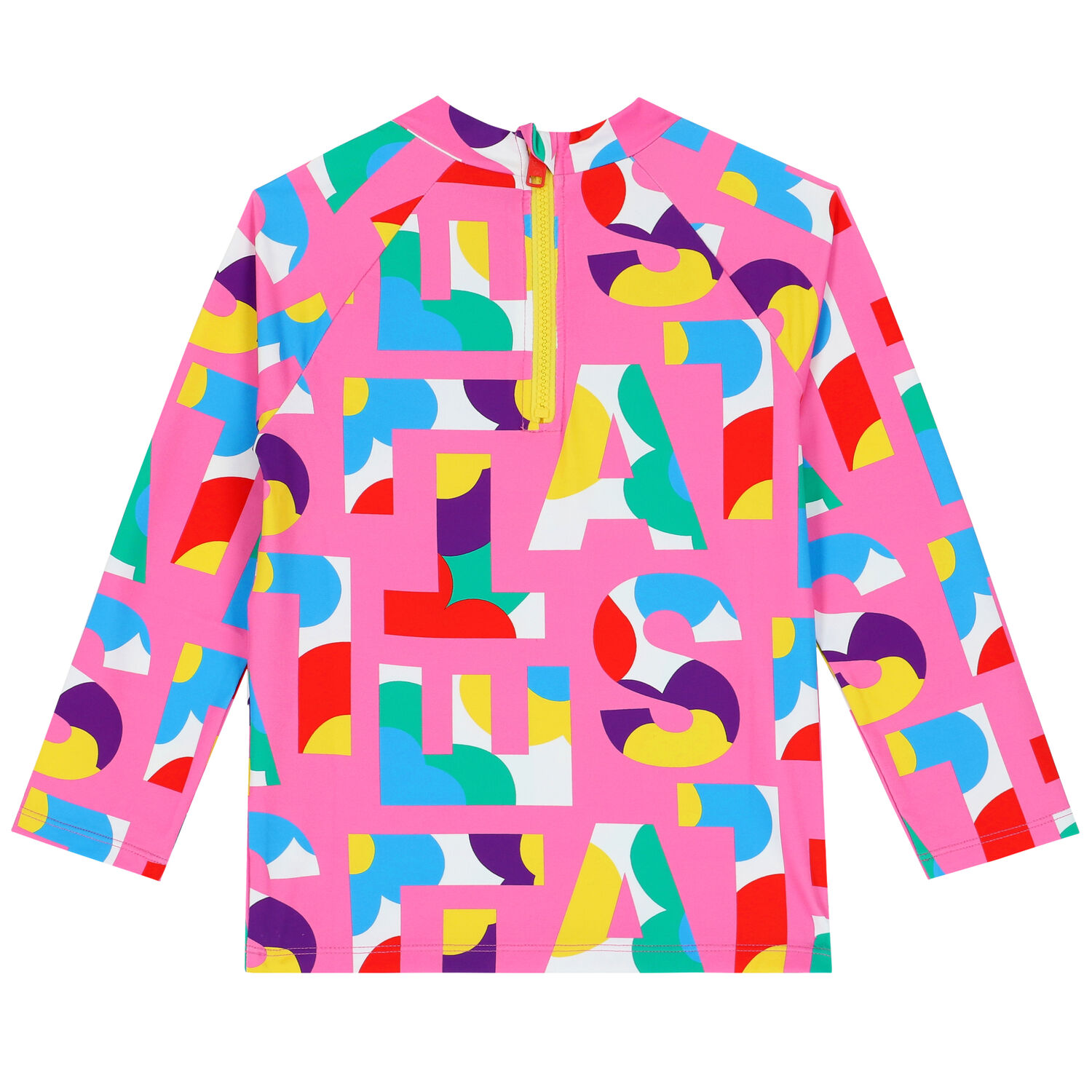 بلوزة بالشعار باللون الوردي للبنات, 1, hi-res