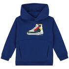 Boys Blue Sneaker Hooded Top, 1, hi-res