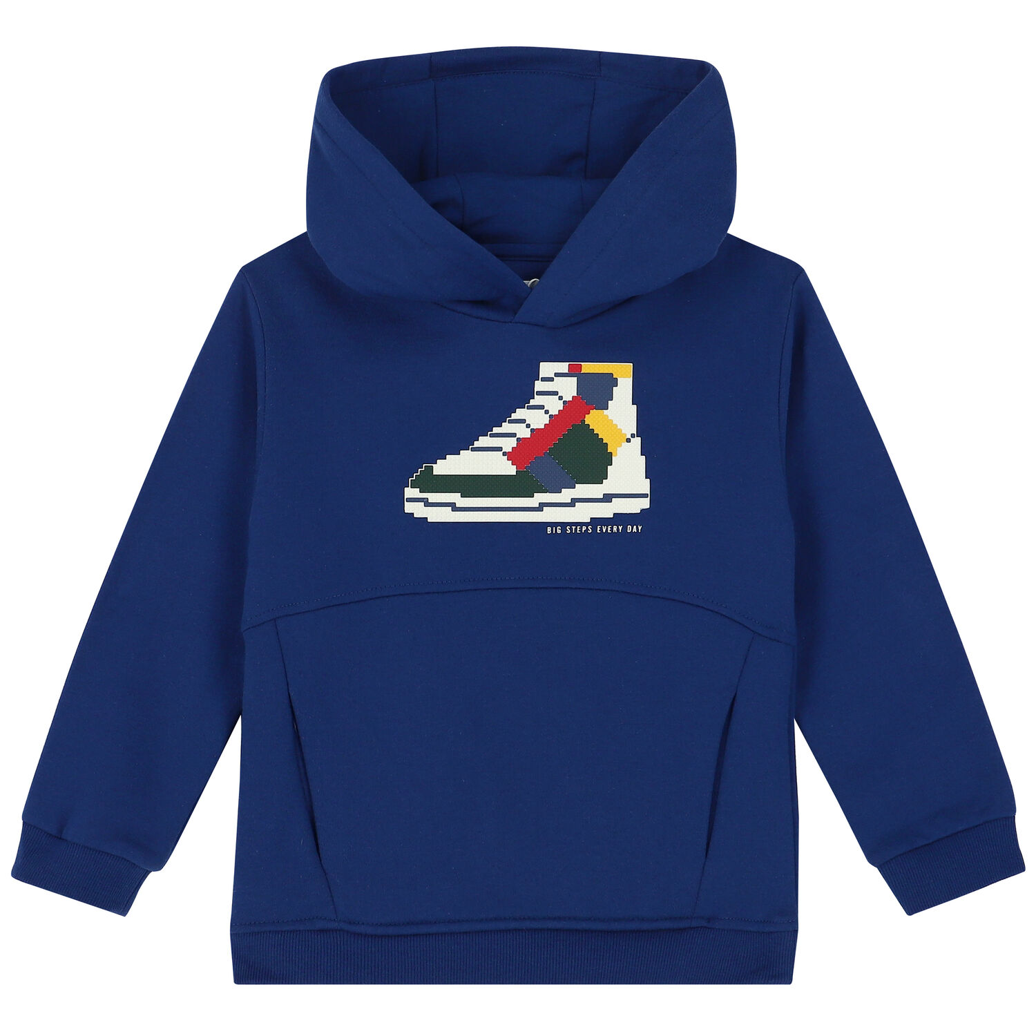 Boys Blue Sneaker Hooded Top, 1, hi-res