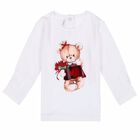 بلوزة قطنية بيضاء للأطفال البنات, 1, hi-res