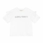 تيشيرت بالشعار باللون الابيض للبنات, 2, hi-res