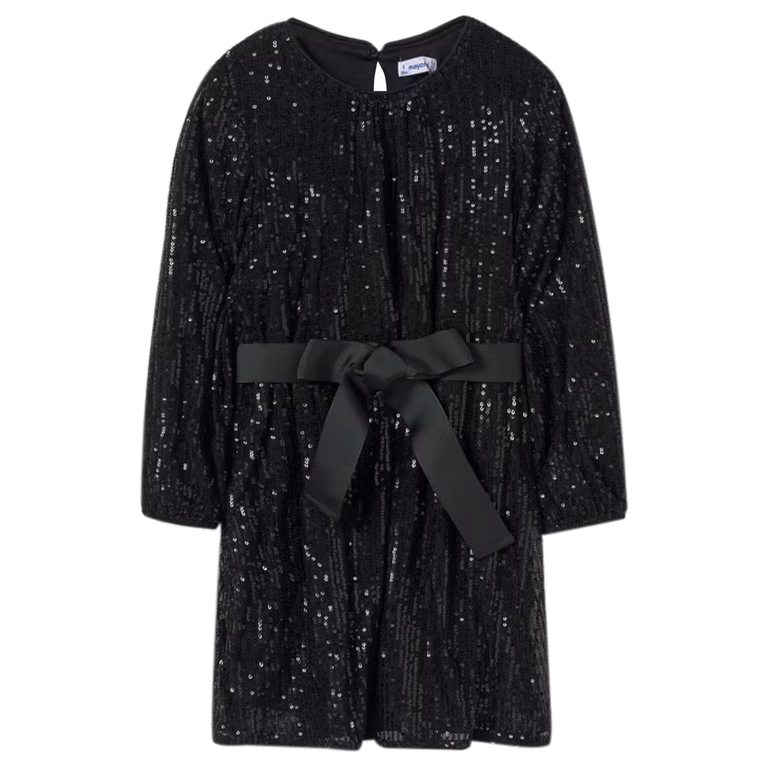 Girls Black Sequin Dress, 1, hi-res image number null
