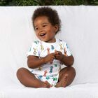 بيجاما مطبعة باللون الابيض للاولاد, 1, hi-res