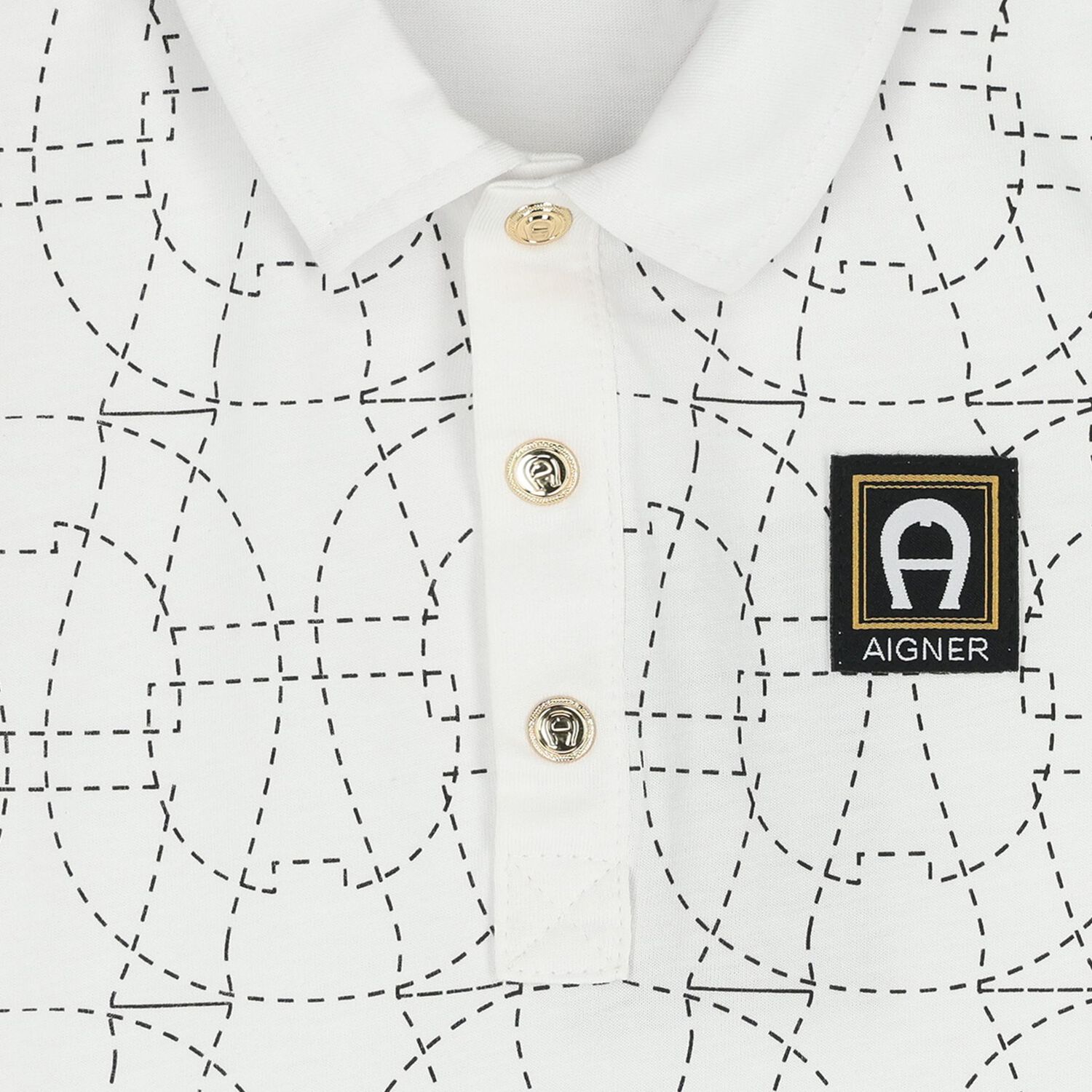 قميص بولو باللون أبيض بشعار للأولاد , 1, hi-res