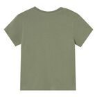 تي شيرت أخضر للأولاد برسومات حيوانات الغابة, 2, hi-res