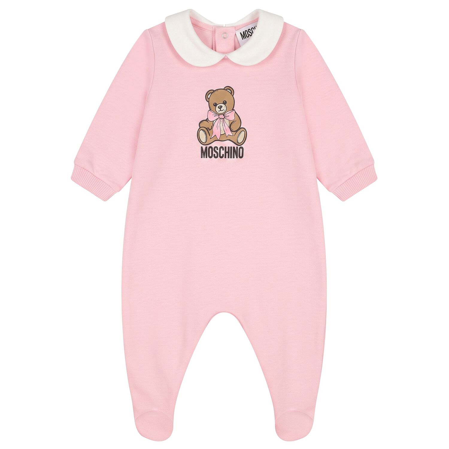 Baby Girls Pink Teddy Bear Logo Babygrow, 2, hi-res