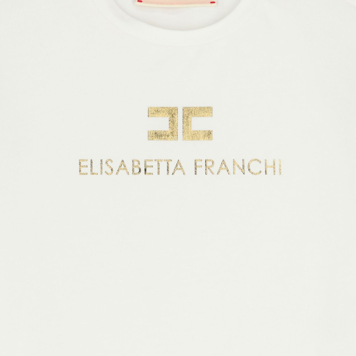 تيشيرت باللون أبيض بشعار للبنات, 1, hi-res