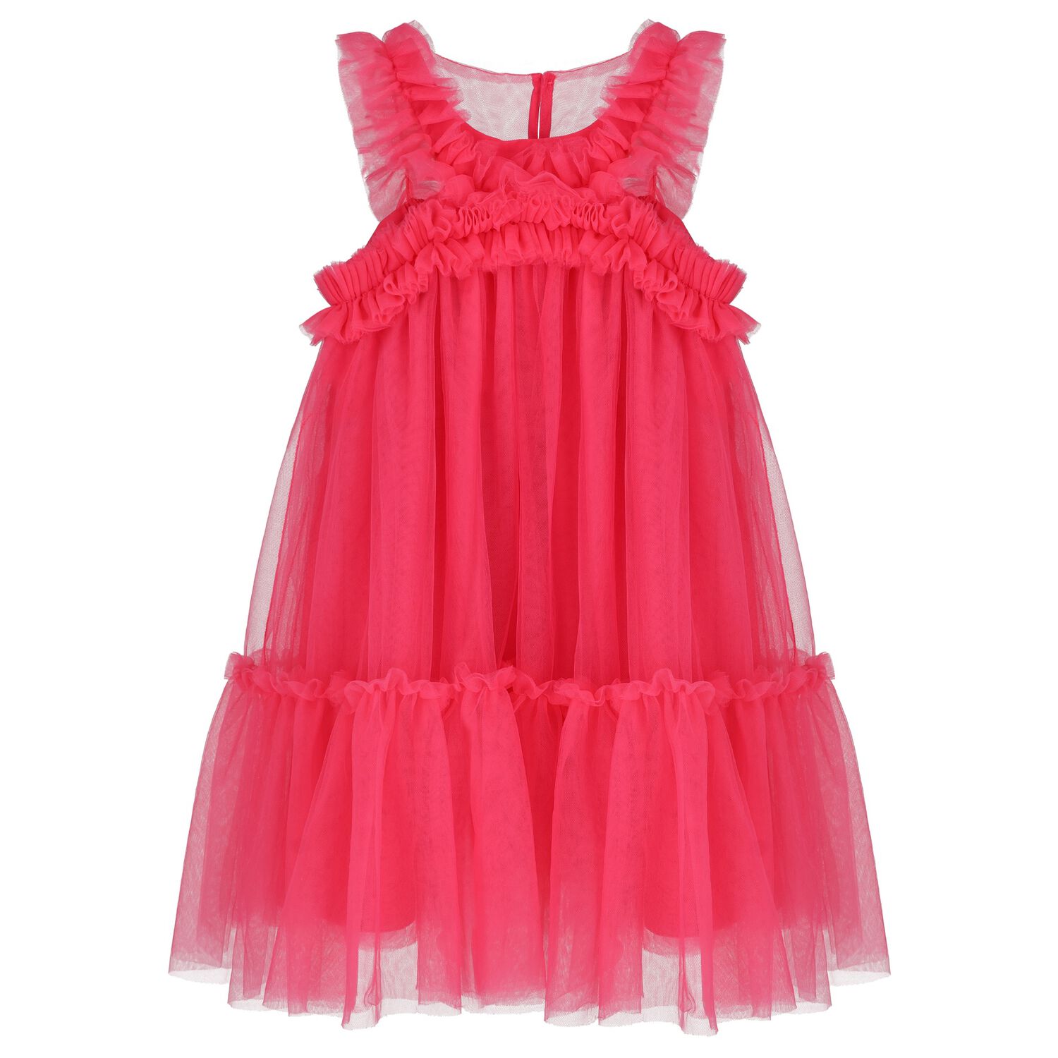 Girls Pink Tulle Dress, 1, hi-res