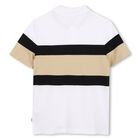 طقم شورت باللون أبيض وأسود بشعار للأولاد, 1, hi-res