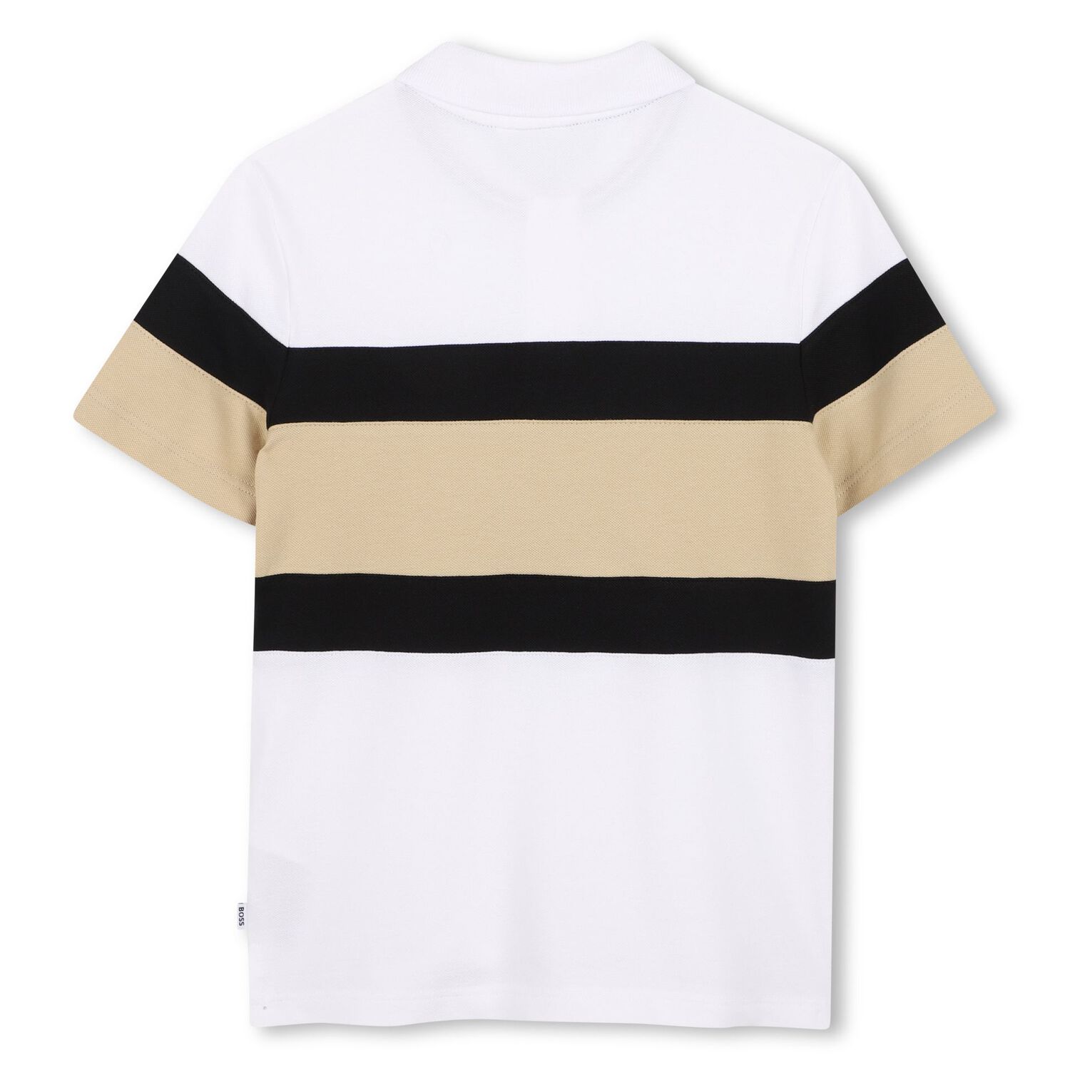 طقم شورت باللون أبيض وأسود بشعار للأولاد, 1, hi-res