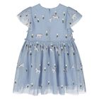 Younger Girls Blue Horse Tulle Dress, 1, hi-res