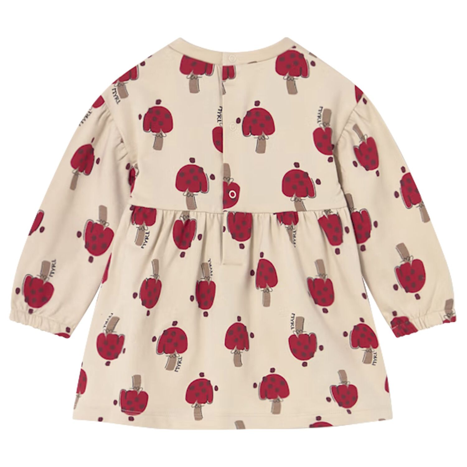 فستان الفطر البيج للفتيات الصغيرات, 2, hi-res