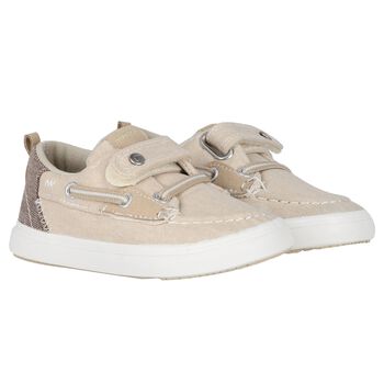 Younger Boys Beige Boat Shoes