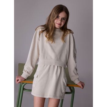 طقم تنور بنات كارجو باللون الرمادى