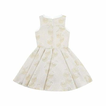 Older Girls Gold Brocade Dress