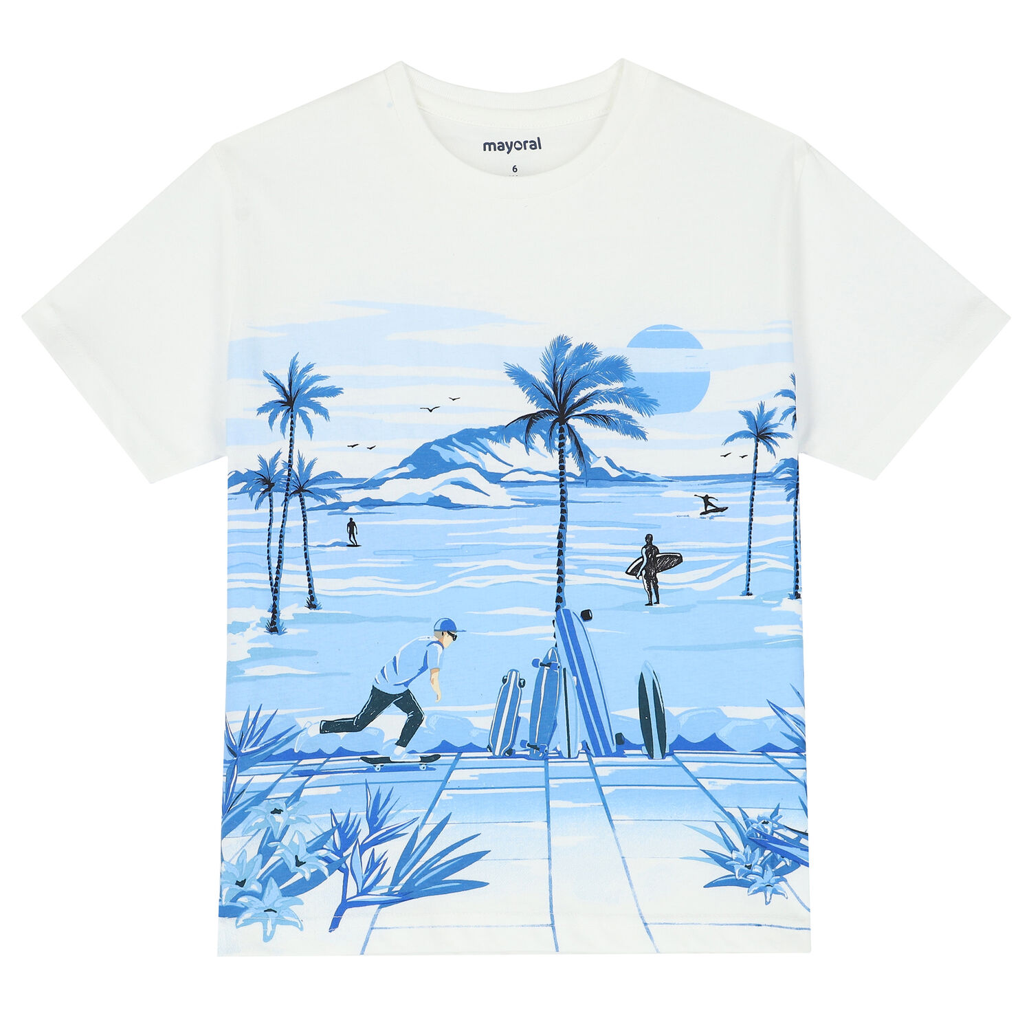 طقم شورت باللون الأزرق والأبيض للأولاد , 2, hi-res