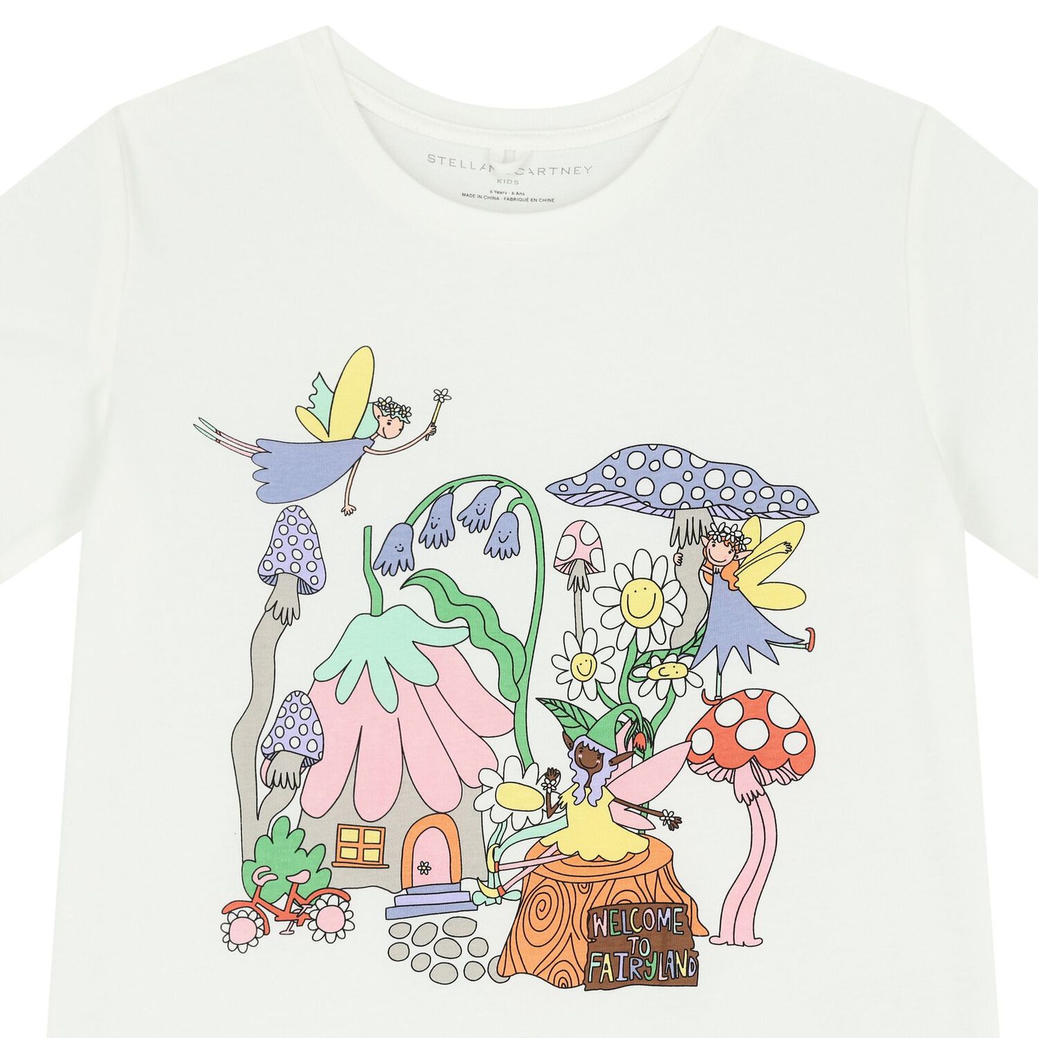 Girls White Fairy T-Shirt, 1, hi-res
