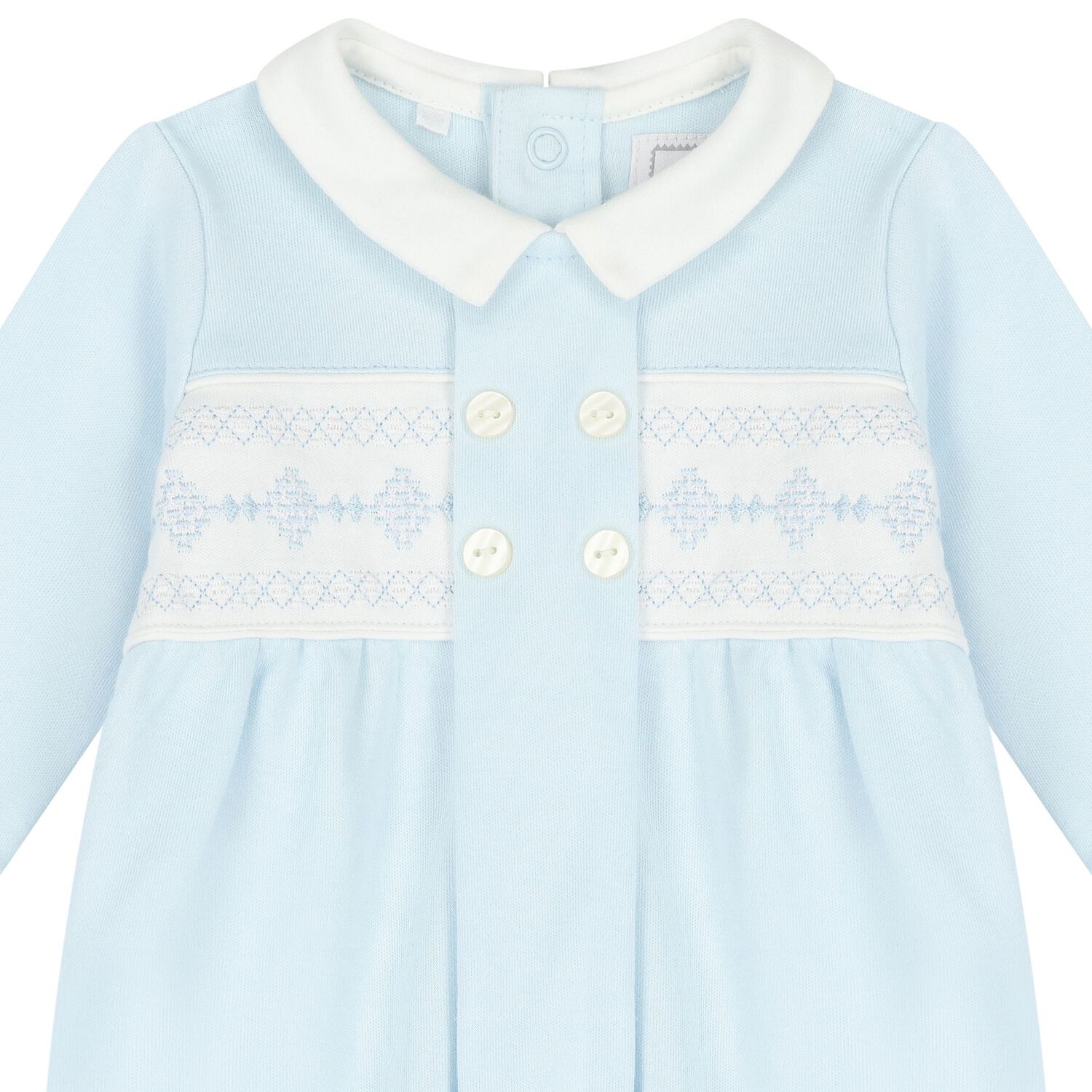 افرول اولاد بالشعار باللون الابيض والازرق, 1, hi-res image number null