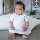 طقم فستان بالزهور باللون الابيض, 1, hi-res