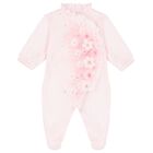 Baby Girls Pink Floral Babygrow, 1, hi-res