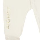 Ivory & Gold Logo Babygrow , 1, hi-res