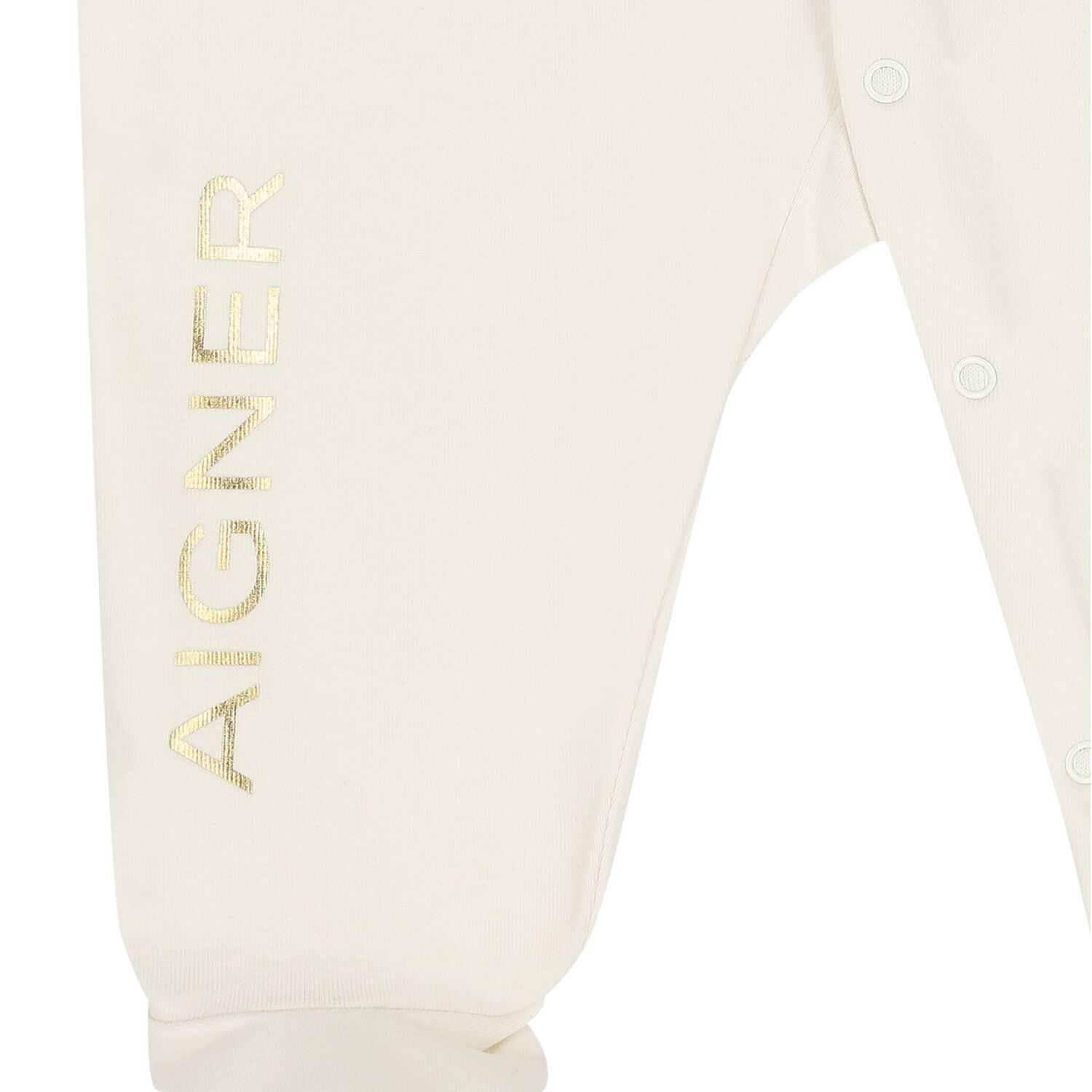 Ivory & Gold Logo Babygrow , 1, hi-res